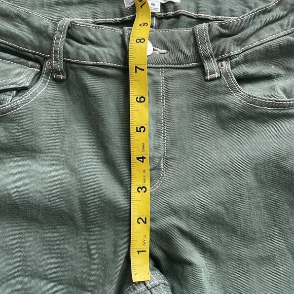 Garage Denim Low Rise Flare Jean Moss green Junior size 9 Retro - Picture 5 of 13